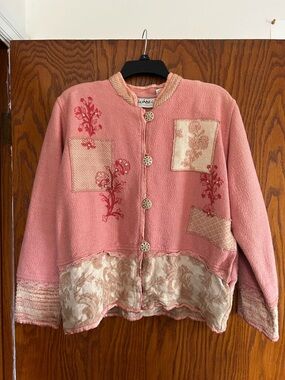 Lashica Pink Patchwork Embroidered Jacket